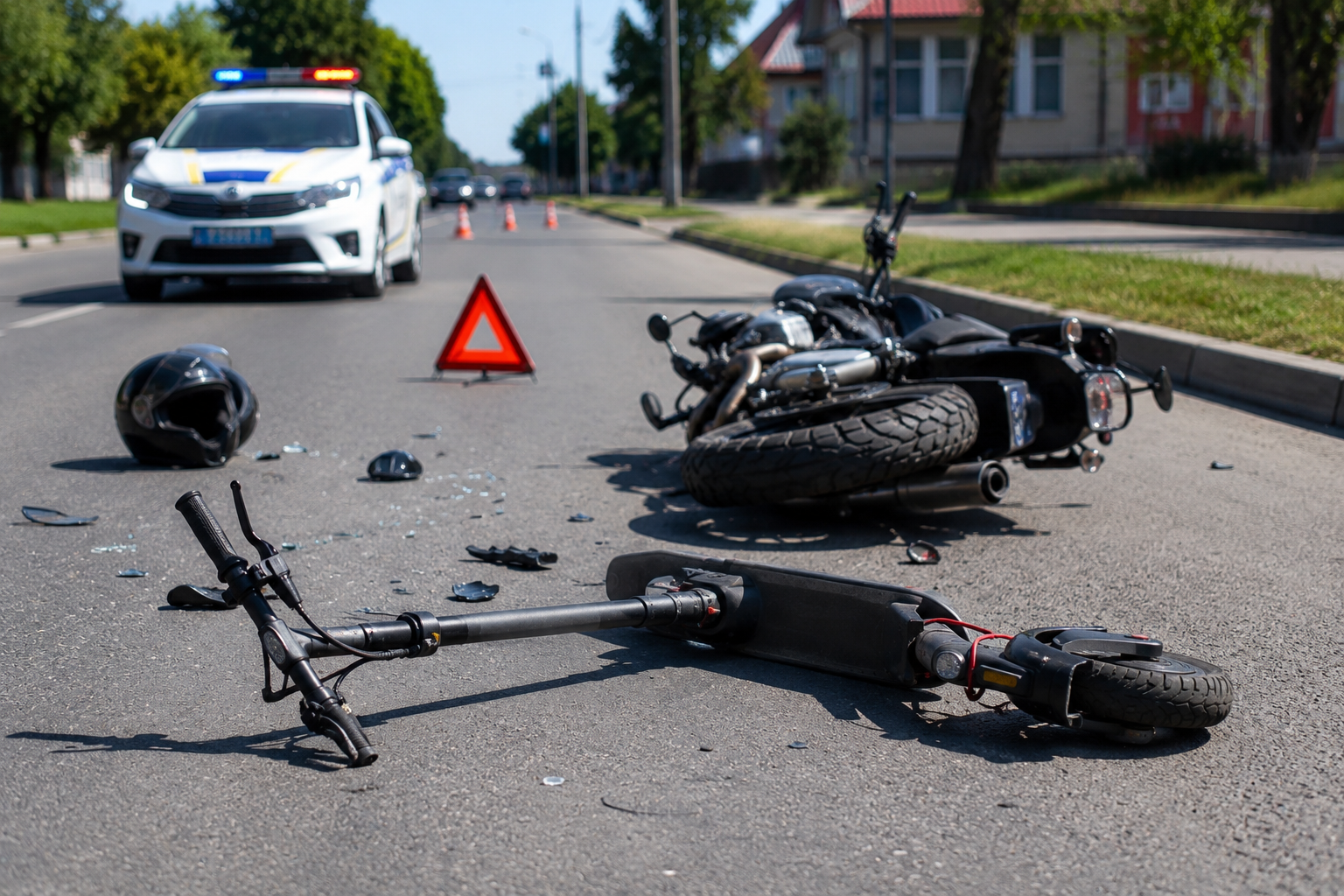 У Миргороді в ДТП потрапили мотоцикліст та підліток на електросамокаті