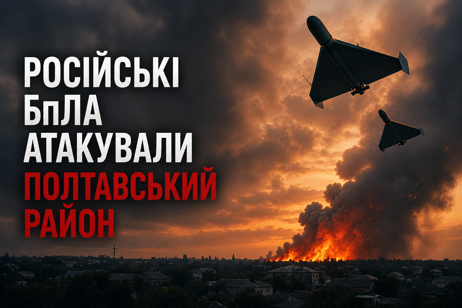 На Полтавщині зафіксували влучання БпЛА по залізничній інфраструктурі
