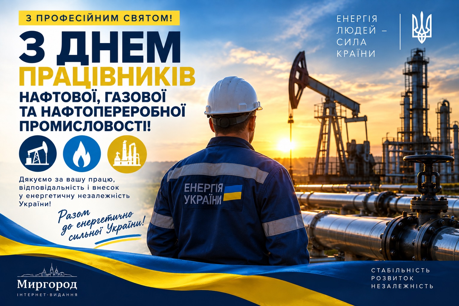 День працівників нафтової, газової та нафтопереробної промисловості: вітаємо професіоналів енергетичної галузі