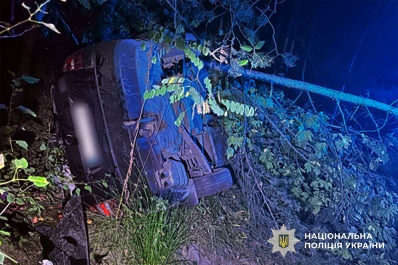 У Миргородському районі водій Skoda зіткнувся з деревом: поліція склала адмінматеріали